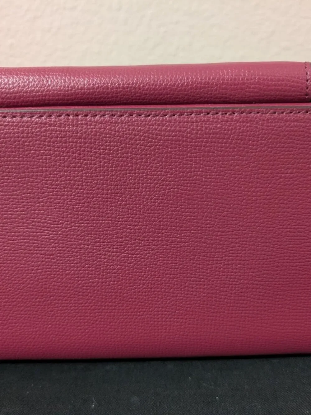 Kate Spade Darcy Flap Backpack Grain Leather WKR00548 Burgundy Drawstring